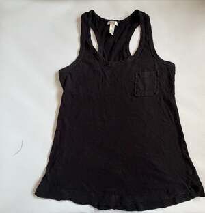 Ambiano Black Racerback Tank Top with Front Pocket size M